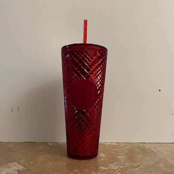 Starbucks Other - New Starbucks Holiday 2021 Red Jeweled Tumbler 24 Oz Christmas